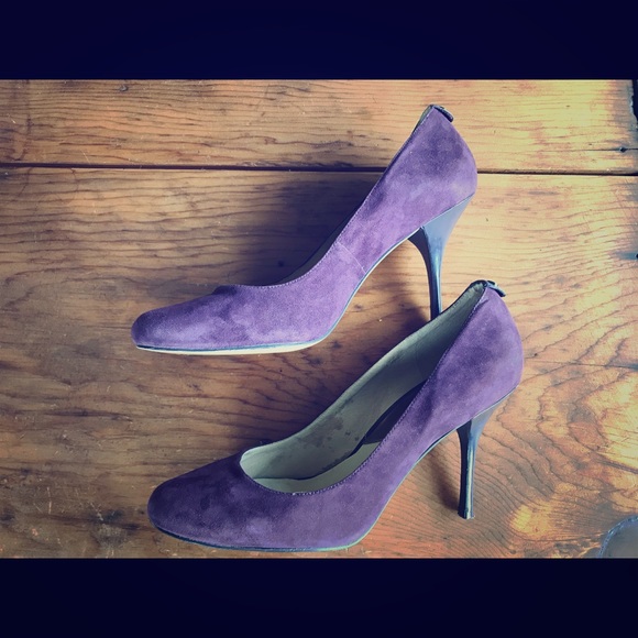 Purple Michael Kors Suede Heels Size 95 